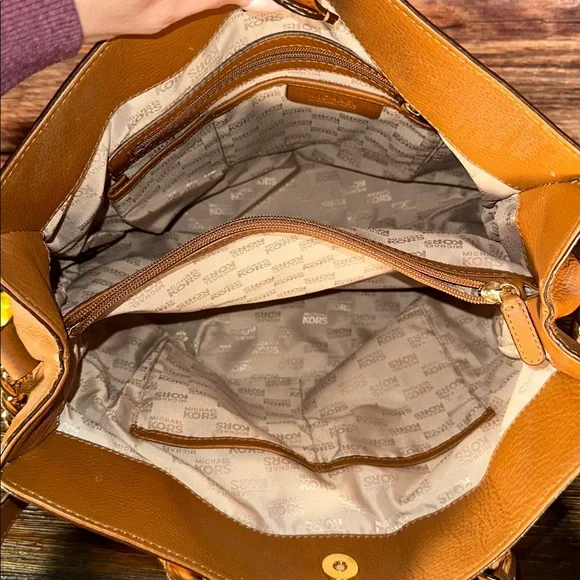 NWT Michael Kors Tan Leather Hamilton Tote Bag! - Picture 7 of 8